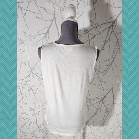 J. Crew White & Green Embroidered Boho Tank - Picture 4 of 5